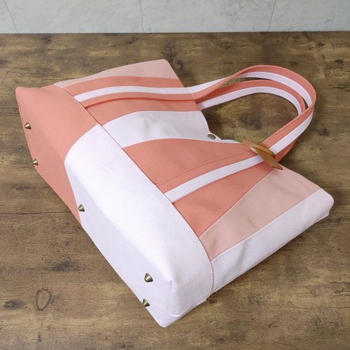 Canvas tote bag VL-7W Rose Shower - 設計館braveryfield 手提包/手提