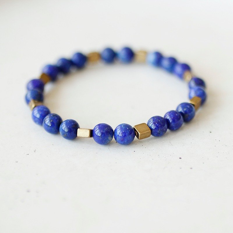 6mm lapis lazuli bracelet hand string men and women Safe - Bracelets - Gemstone Blue