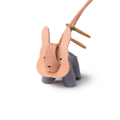 牳瑪皮革工作室 DIY 元氣家族-咪兔 皮革動物吊飾 兔年 / M1-048-4 / 材料包