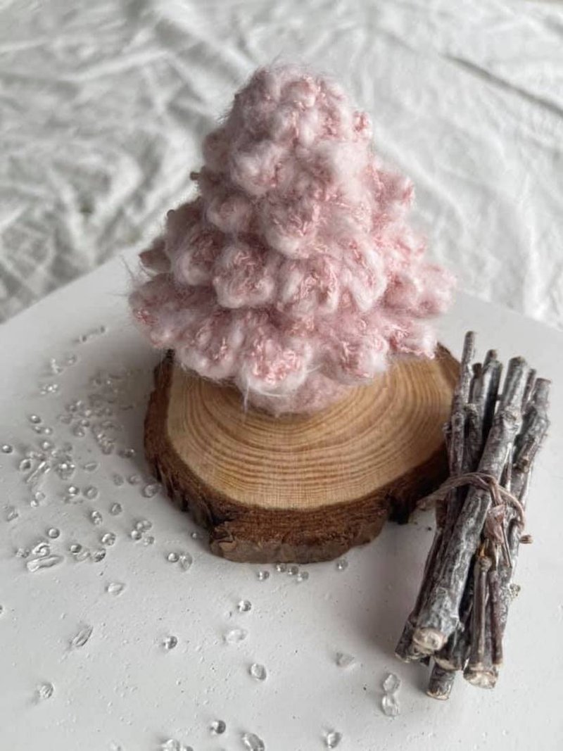 Knitting 聖誕禮物 聖誕樹 - 初雪之粉色耶誕 - 擺飾/家飾品 - 棉．麻 