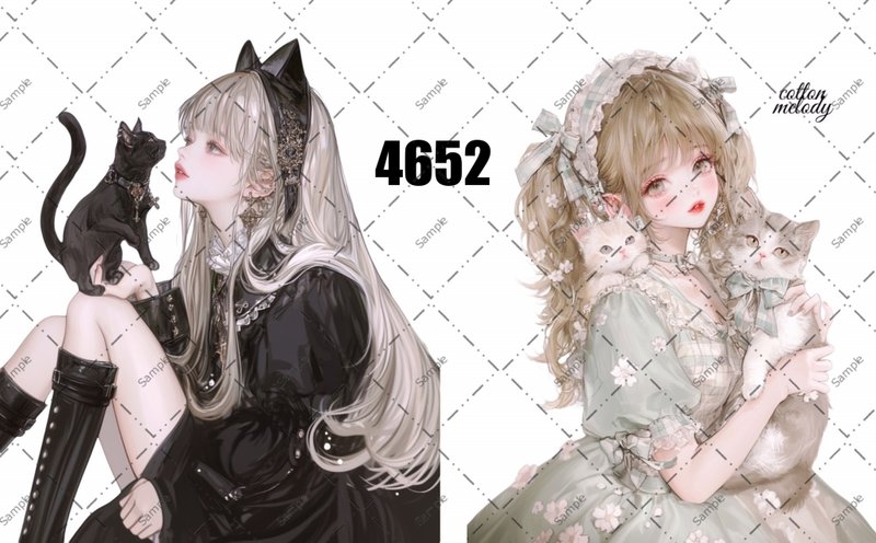 original sticker no.4652 人物ステッカー オリジナルステッカー オリジナル人物ステッカー 装飾ステッカー cotton melody - 貼紙 - 紙 