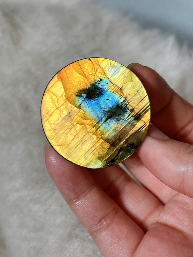 Natural Golden Labradorite Loose Gemstone - Spectrolite Collectible - Necklaces - Crystal Multicolor