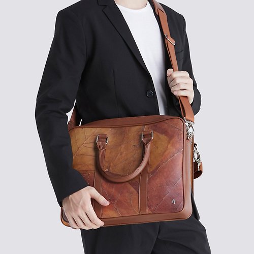 THAMON Cambridge briefcase - Spice brown