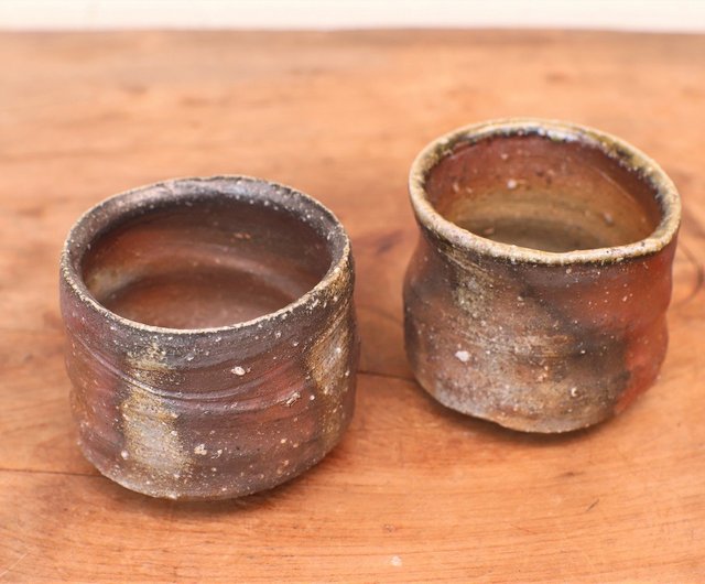 備前焼 ぐい呑み(2個セット) gi-318 - ショップ 宗兵衛窯 ワイングラス
