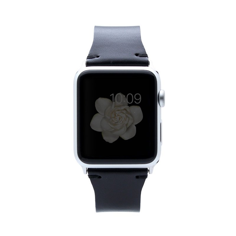 SLG Design Apple Watch 1/2/3 42mm D7 IBL Top Leather Strap - Black - Watchbands - Genuine Leather Black