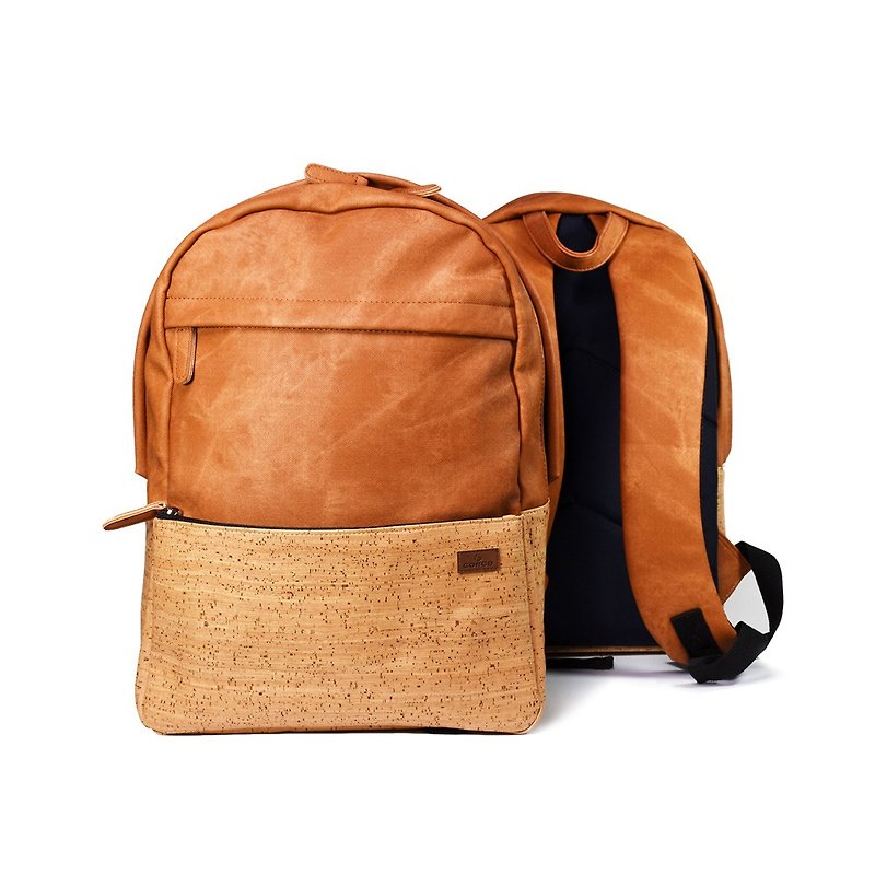 CORCO 軟木雙肩後背包-棕色 - 後背包/書包 - 防水材質 