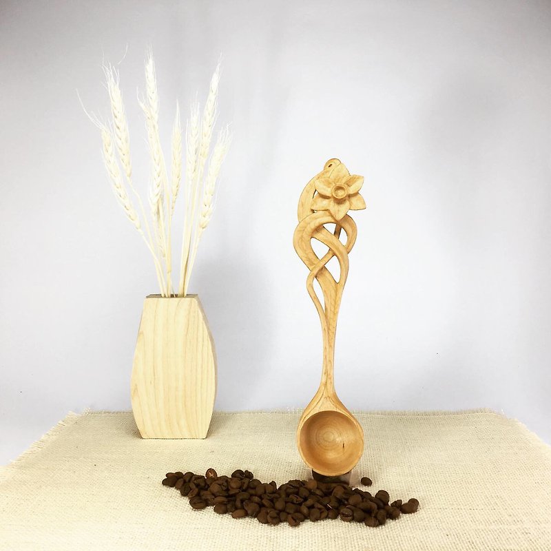 Light Forest Star Valley-Daffodil Coffee Spoon / Tea Spoon Christmas Gift - Coffee Pots & Accessories - Wood 