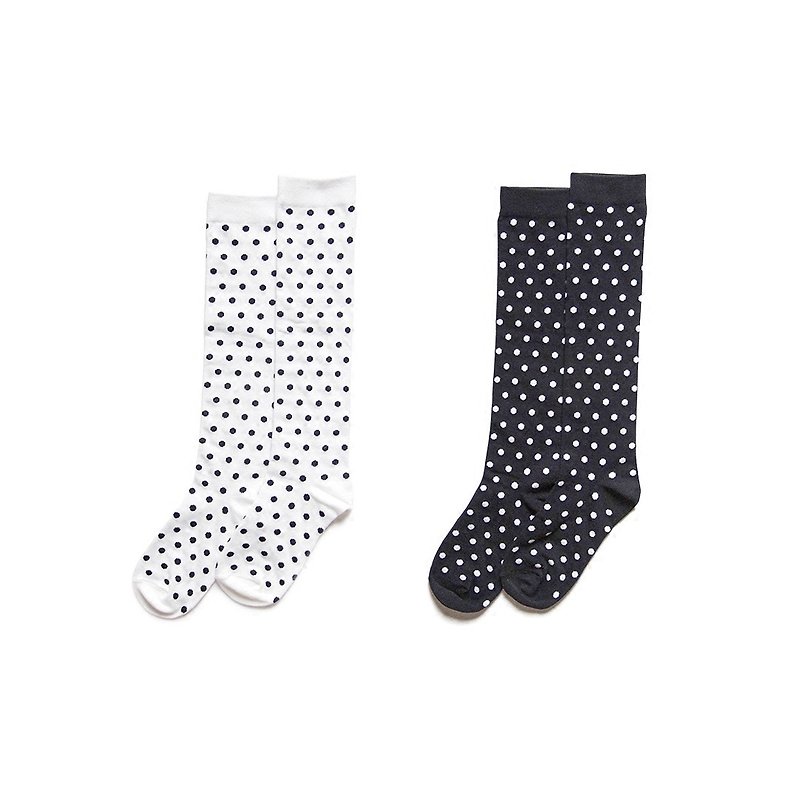 Black and white little tube socks, two pairs of a - imakokoni - Socks - Cotton & Hemp Black