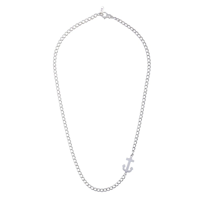 錨型鑲嵌項鍊 - LHN Jewelry - 項鍊 - 純銀 銀色