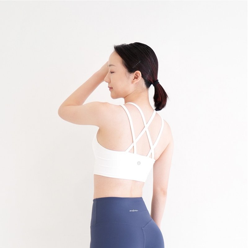 【Mukasa】DURABLE 高領削肩日生背心 - 雪花白 - MUK-23032 - 女運動上衣/背心 - 其他材質 白色