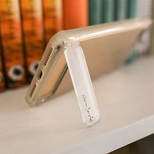 NavJack iPhone SE 2 / 8 / 7(4.7吋) 站立式抗摔吸震空壓保護殼 霧白色