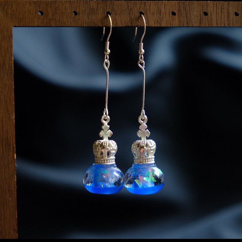【ミントワイン】Mint Wine-Silver Earrings by ETPLANT - Earrings & Clip-ons - Sterling Silver Blue