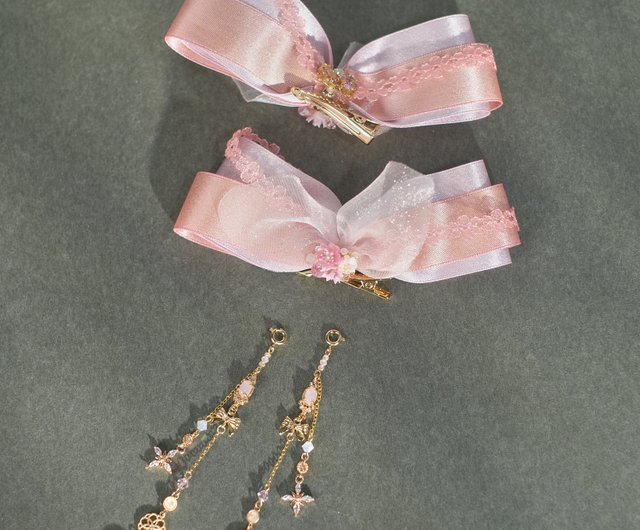 ウサギ　レジンヘアクリップ　黒耳　ハート ひまうい様お取り置き 2⁄4まで 試作 レジンヘアゴム 金魚 六角形