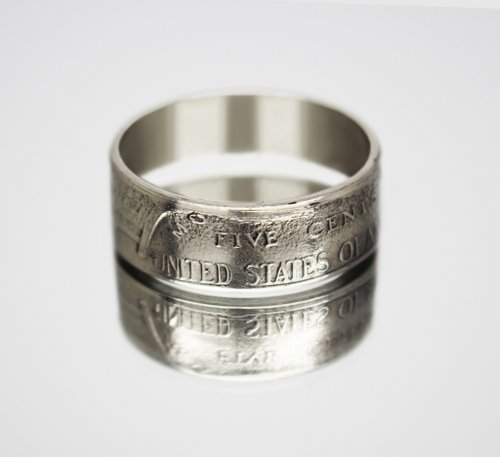 CoinsRingsUkraine USA Coin Ring 5 cents 2006 coin rings for men coin rings for women mens coin