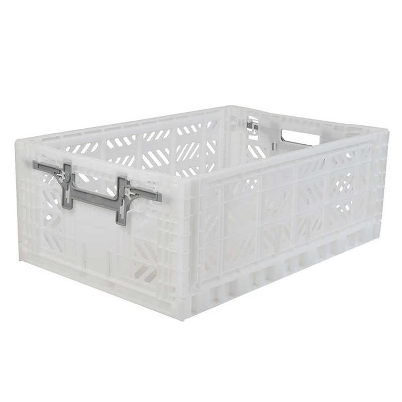 Turkey Aykasa Folding Storage Basket (L)-Crystal White - Storage - Plastic 