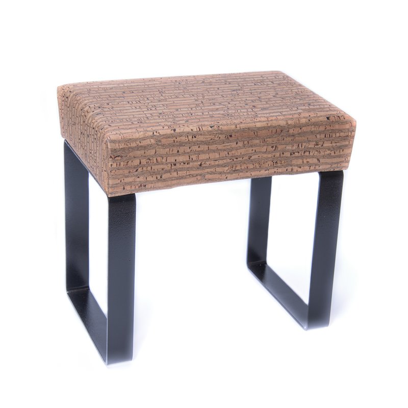 Cork leather ottoman (Jade) - Chairs & Sofas - Eco-Friendly Materials Brown