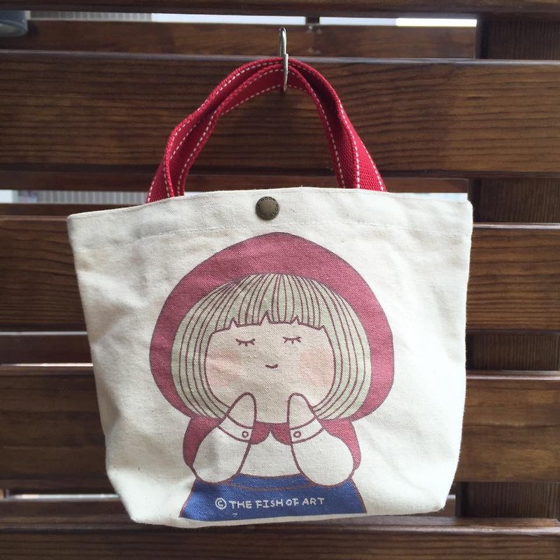Little Red Riding Hood Illustrated Canvas Bag--D0005 - Messenger Bags & Sling Bags - Other Materials 