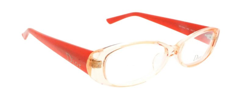Christian Dior CD-7033J 050 平面/度付きレンズ付き日本製アンティークグラスが購入可能 - 眼鏡・フレーム - プラスチック オレンジ