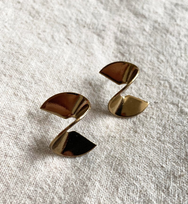 Twist Pierced Earrings - Earrings & Clip-ons - Copper & Brass 