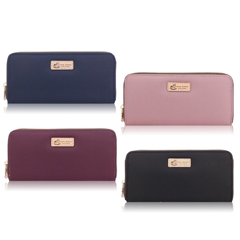 [Single color - Lover Long Clip] Waterproof Lover Long Clip made in Taiwan with multi-layer zipper wallet - Wallets - Polyester 