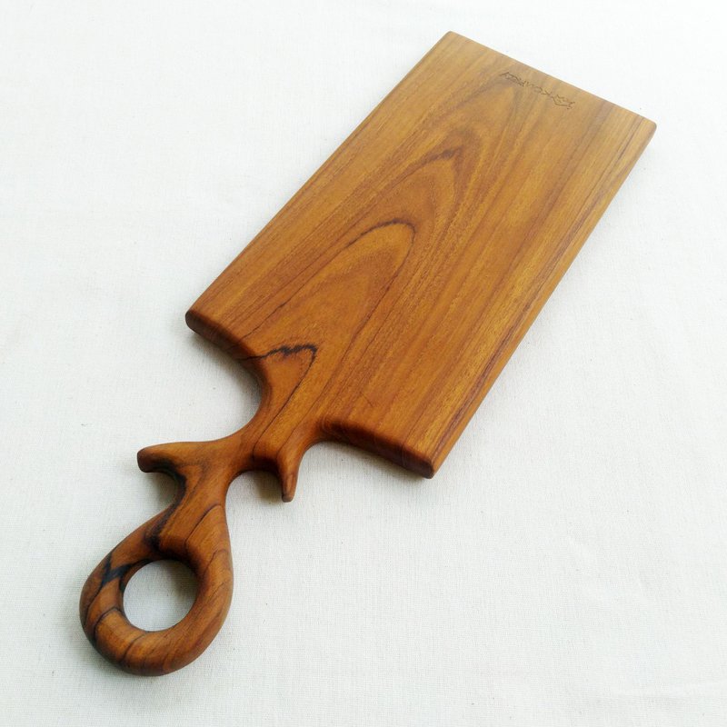Teak Wooden Cutting Board ฺButcher Block Stylish - 廚具 - 木頭 咖啡色