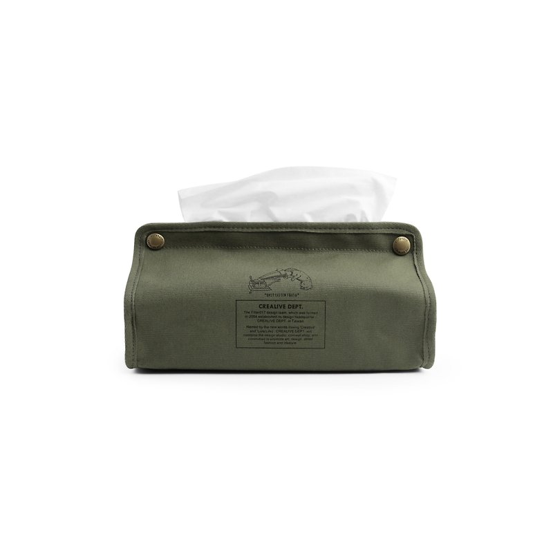 Filter017 Mix Badger Waxed Canvas Tissue Cover 米斯獾上蠟帆布紙巾套 - 擺飾/家飾品 - 棉．麻 
