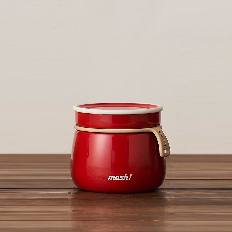 日本MOSH! 保溫悶燒罐350ml(紅色) - 保溫瓶/保溫杯 - 不鏽鋼 紅色