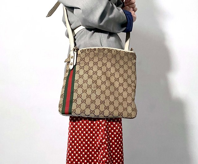 Vintage Gucci Monogram Shoulder Bag
