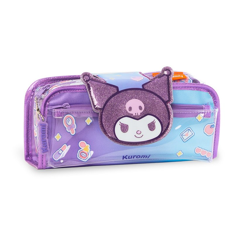 三麗鷗聯名 2in1趣味鉛筆盒-酷洛米 Kuromi クロミ 可羅米 - 鉛筆盒/筆袋 - 聚酯纖維 紫色