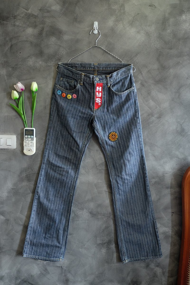 Vintage 90s Hysteric Glamour Kinky  Flared Jeans - 男長褲/休閒褲 - 棉．麻 