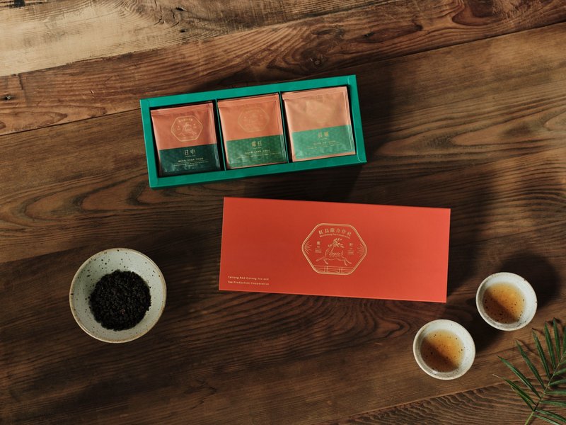 Red Oolong Cooperative | Comprehensive Tea Bag Gift Box 15pcs*3g - ชา - อาหารสด สีส้ม