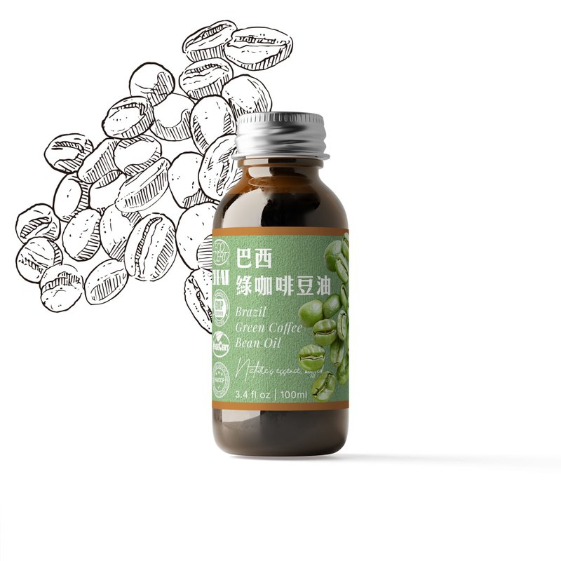【卡佛香】巴西綠咖啡豆油 - 身體乳/按摩油 - 塑膠 咖啡色