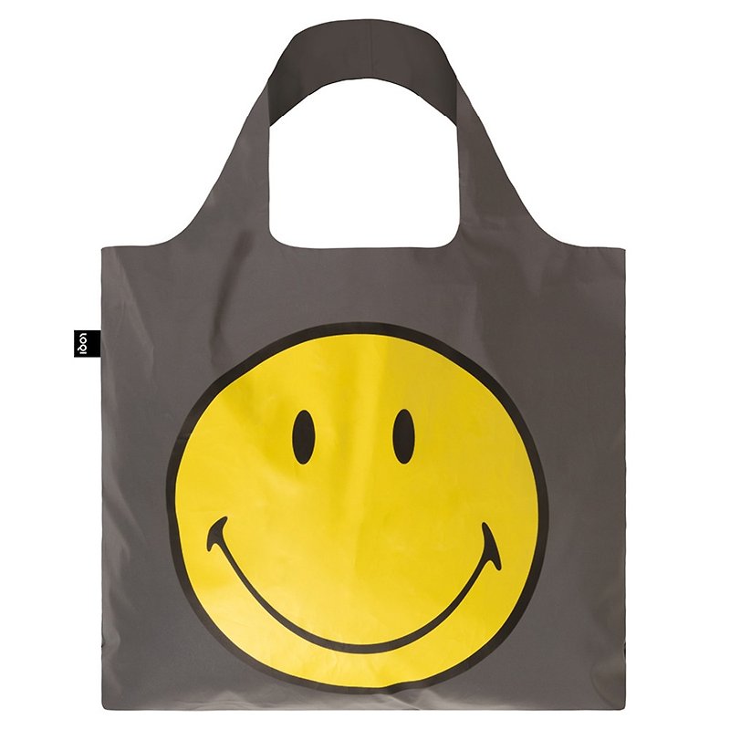 LOQI 購物袋-博物館系列 (反光笑臉 RESM) - 側背包/斜背包 - 聚酯纖維 多色