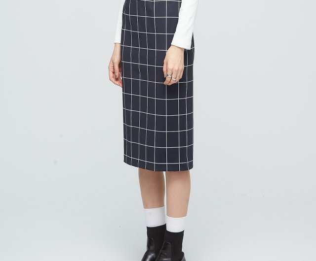 Womens check pencil outlet skirt