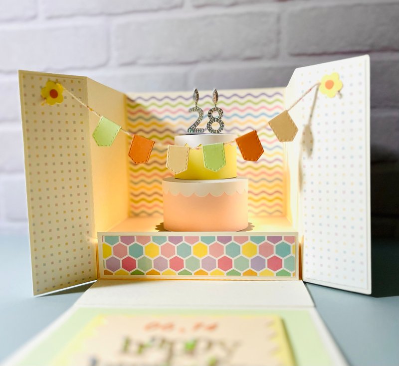 Handmade Birthday Gift Box/Cake Type/Material Pack with Teaching Video/Customized - การ์ด/โปสการ์ด - กระดาษ 