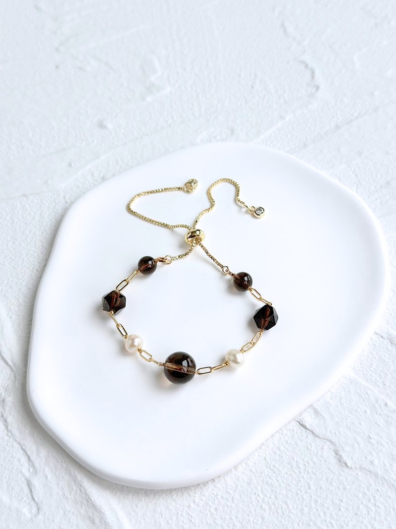 [Simple Crystal Mine Bracelet] Citrine/Pearl/Suitable for both adults and children - Bracelets - Crystal 