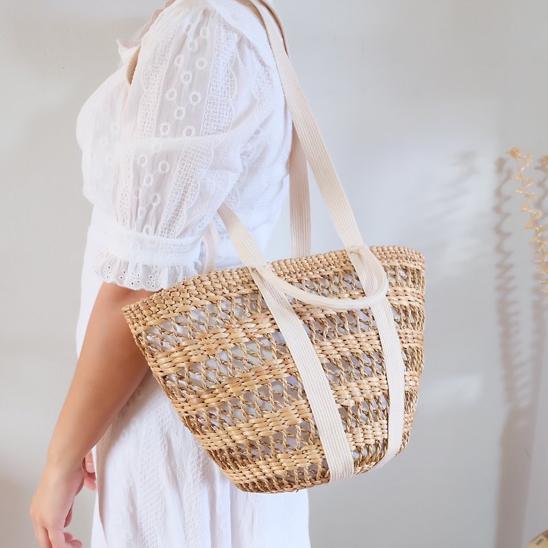 Multi-pattern woven shoulder bag - 其他 - 植物．花 
