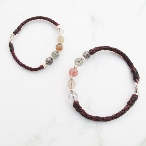 Five-color thread silk Wax thread braided rope bracelet five elements to  avoid evil and good luck - Shop sweetheartforest Bracelets - Pinkoi