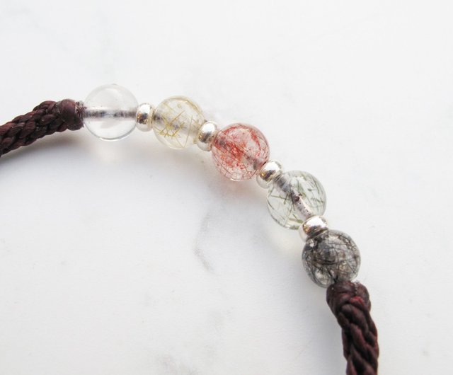 Five-color thread silk Wax thread braided rope bracelet five elements to  avoid evil and good luck - Shop sweetheartforest Bracelets - Pinkoi