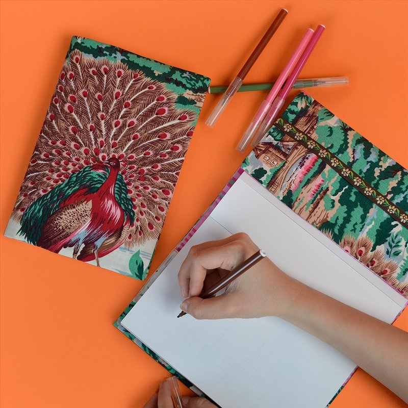 【台灣原生態】窗簾老布A5/25K書衣書套書本保護 - 書衣/書套 - 棉．麻 