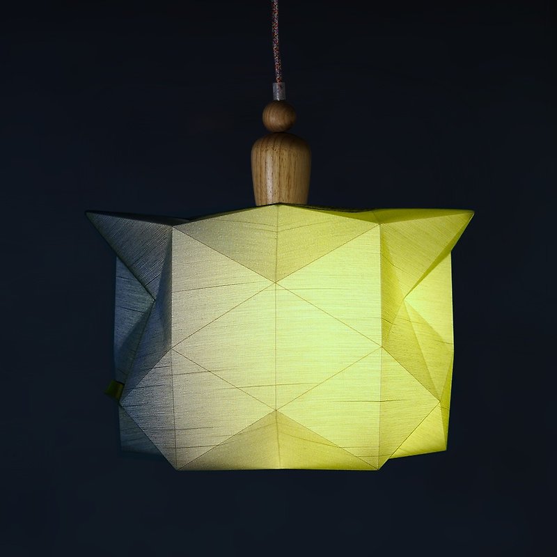 deLightシルクランプ11 /木製シャンデリア/手作り折りたたみアート/受賞歴のある製品 - 照明・ランプ - シルク・絹 