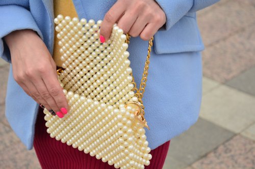 Small beaded red bag with gold chain, crossbody red bag, summer bag, beaded  bag - Shop Treasure Map Handbags & Totes - Pinkoi