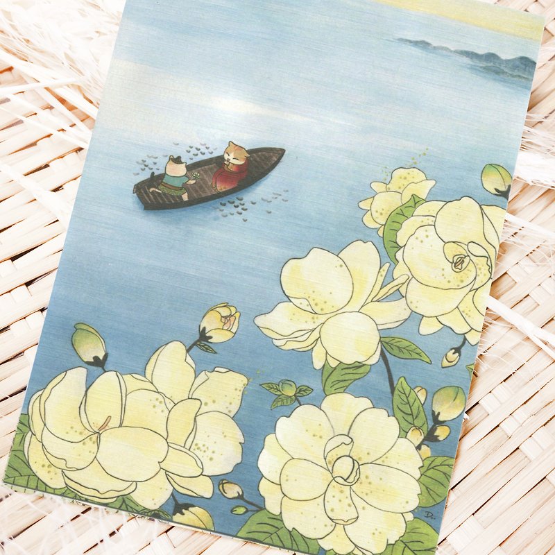 Cat Ukiyo-e - travel lake / postcards - Cards & Postcards - Paper Multicolor