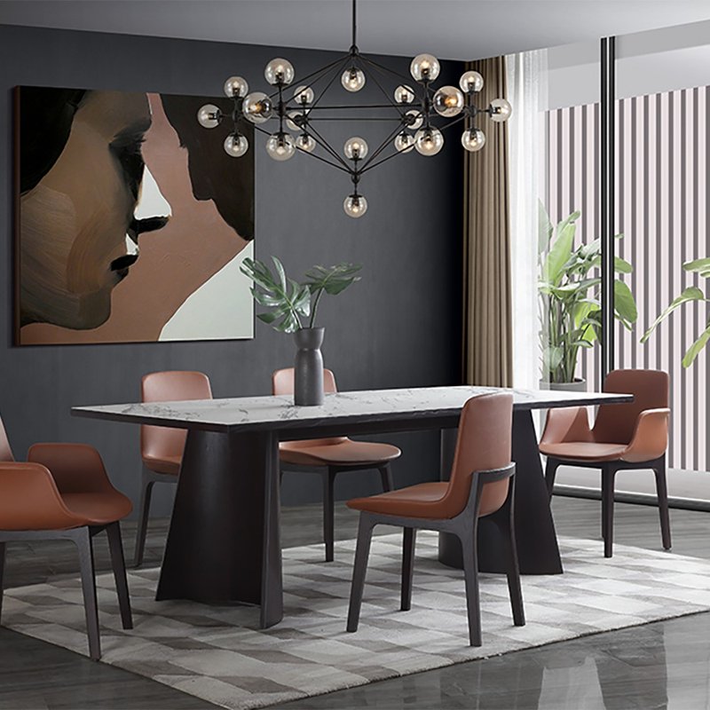 【D3原木家居】Brown 義大利陶板餐桌 實木桌 - 餐桌/書桌 - 木頭 