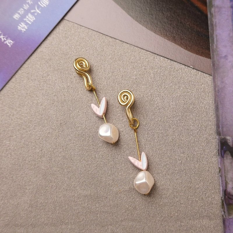 Secretly Love You Painless Clip-On/Pink - ต่างหู - โลหะ 