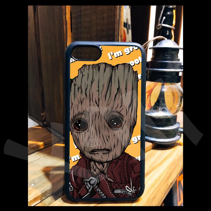 Groot 格鲁特 電影 手繪 手機殼 iPhone 14 13 12 11 XR 8 7 SE - 手機殼/手機套 - 矽膠 