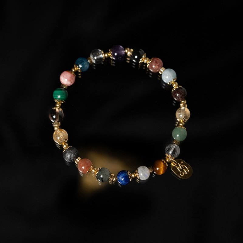 十全十美 l 鈦晶黑曜石海藍寶手鍊 C1743 - 手鍊/手環 - 寶石 