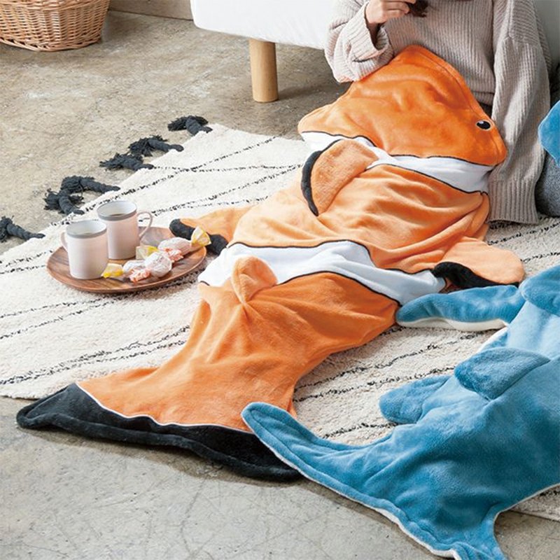 Japanese Maruma casual and fun warm mermaid blanket - Blankets & Throws - Other Materials 