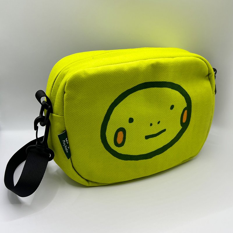 He Xiaoyong commuter bag - Messenger Bags & Sling Bags - Cotton & Hemp Green