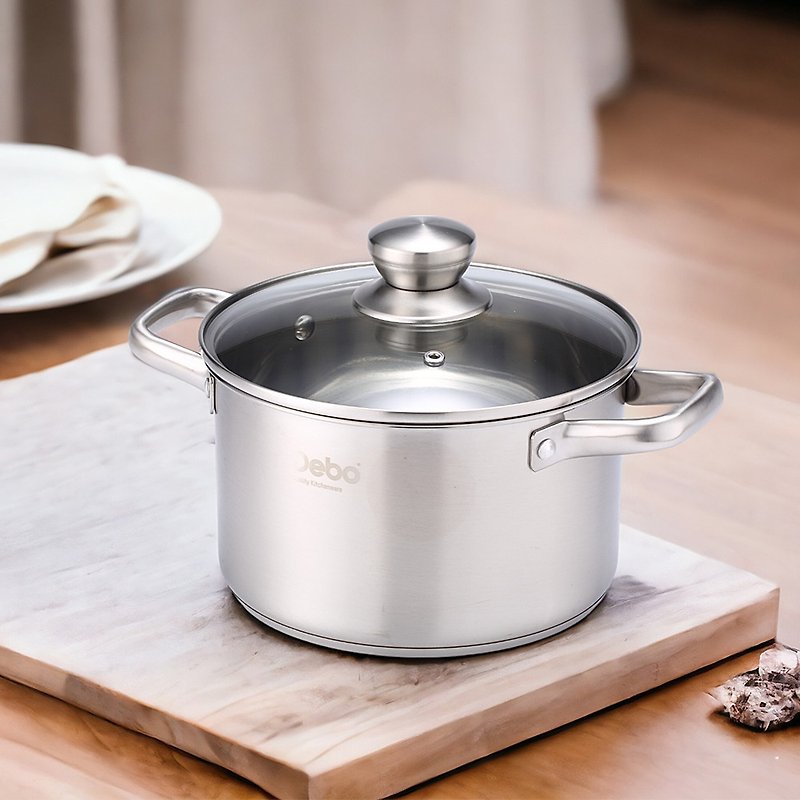 Debo Double Bottom Soup Pot 304 Stainless Steel - Pots & Pans - Stainless Steel Silver